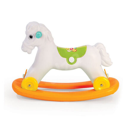 Cheval à bascule blanc