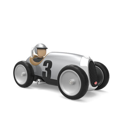 Jouet petite voiture racing car - Grise gris argenté