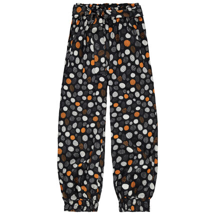 Pantalon fluide à imprimé all-over 3 ans noir