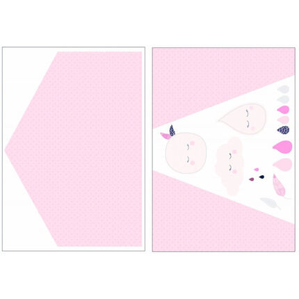 Stickers muraux Home - Miss Fleur de Lune rose/blanc