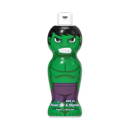 Gel douche + shampoing Hulk - 400ml vert
