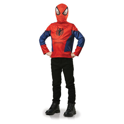 Déguisement de Spider-Man top et cagoule Taille unique 5-8 ans