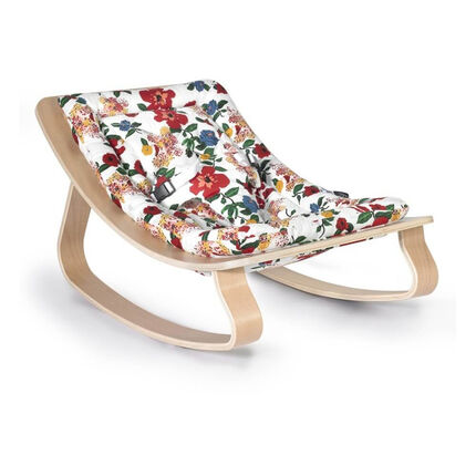 Transat Levo en bois de Chêne – Assise Hibiscus imprimé
