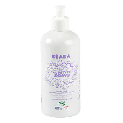 Gel lavant corps et cheveux à l'huile d'olive bio - 500 ml blanc