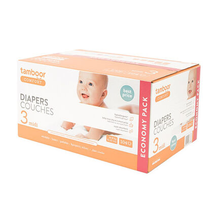 Couche hypoallergénique Comfort taille 3 - x104 blanc