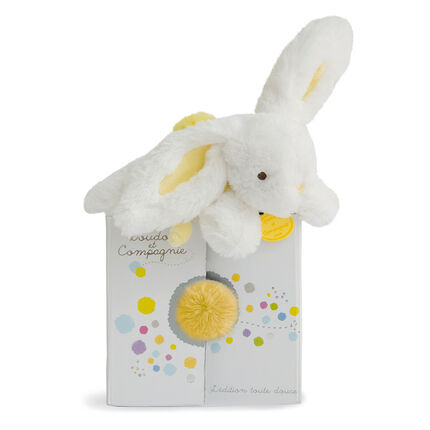 Peluche 1er age Coucou Doudou jaune