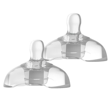 Lot de 2 tétines silicone Twist flux moyen transparent