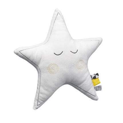 Coussin étoile Babyfan 29 cm blanc