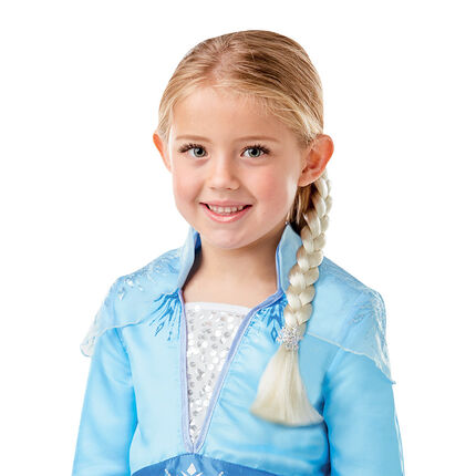 Tresse d'Elsa Reine des neiges blanc