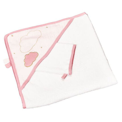 Set de bain - Lily Poudrée rose/blanc