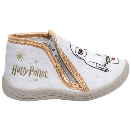 Chaussons bottillons print Hedwige Harry Potter pour bébé fille 22 gris moyen