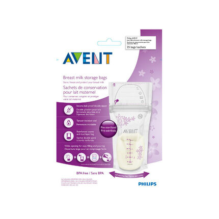 Sachets de conservation pour lait maternel - 25 pièces transparent