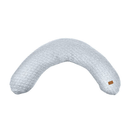 Coussin d'allaitement et de maternité Big Flopsy™ fleur de coton - Gris chiné