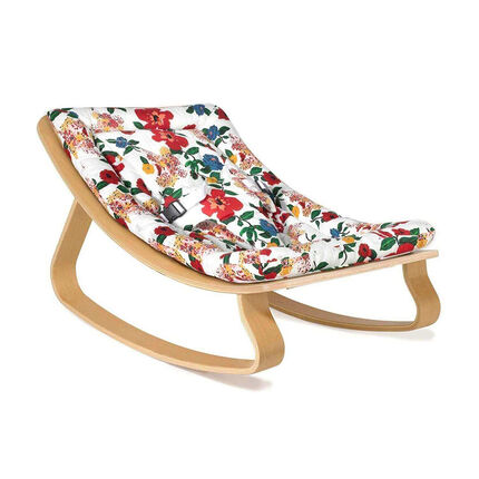 Transat Levo en bois de Hêtre – Assise Hibiscus imprimé