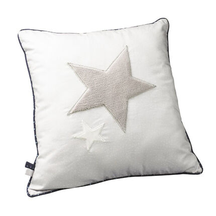 Coussin déco Merlin - 40 x 40 cm blanc