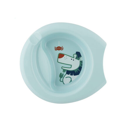 Assiette creuse avec rebord 6M+ - Bleu