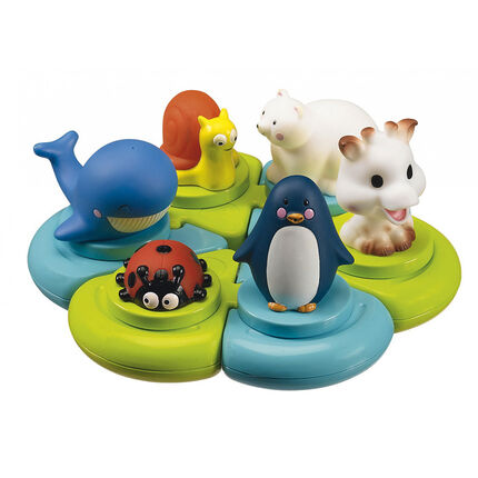 Puzzle de bain Sophie la Girafe bleu