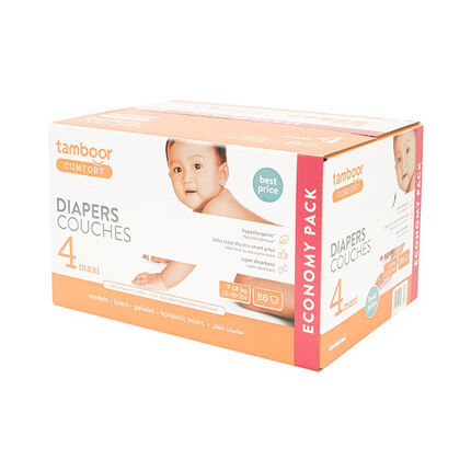 Couche hypoallergénique Comfort taille 4 - x86 blanc
