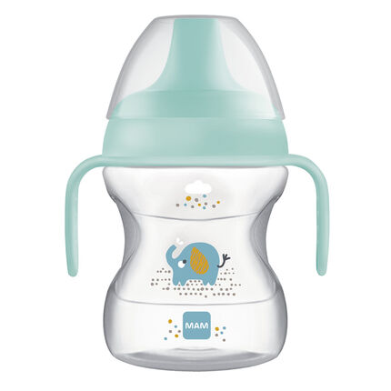 Tasse d’apprentissage décorée avec poignée 6m+ 190 ml – Bleu
