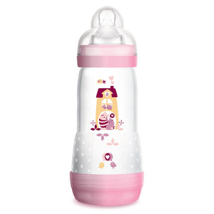Biberon Easy start anti-colique tétine débit 3 0-6 mois 320 ml – Rose