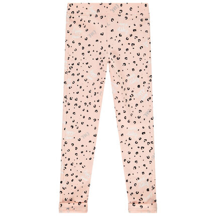Jegging en maille avec motifs fantaisies pour fille 3 ans rose clair