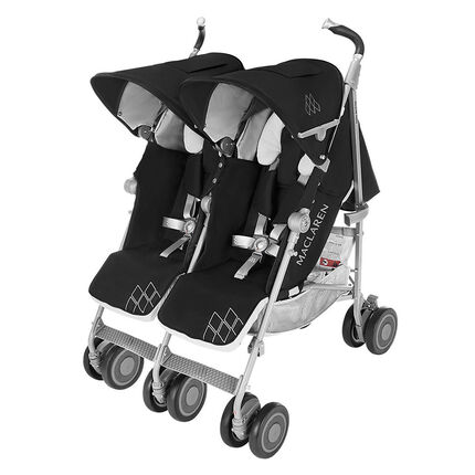 Poussette canne double Twin Techno - Black noir