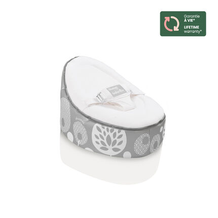 Transat évolutif Doomoo Nid - Flower Argent gris/imprimé