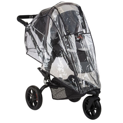 Habillage pluie universel avec fenêtre pour poussette - Transparent