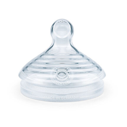 Lot de 2 tétines Nature Sense en silicone T2 L transparent
