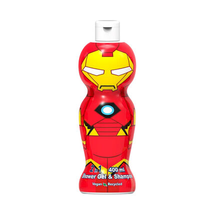 Gel douche + shampoing Iron Man - 400ml rouge