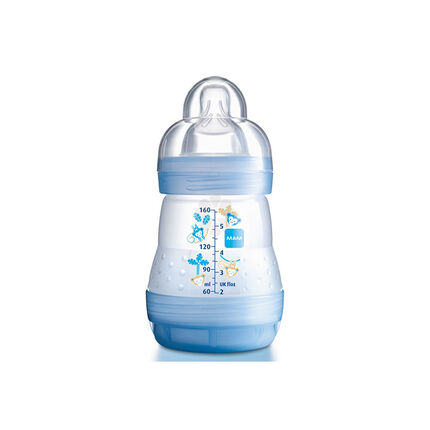 Biberon Anti-colique tétine débit 1 0-6 mois 160 ml – Bleu 3/4 ans