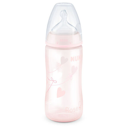 Biberon Fisrt Choice+ 300 ml 0-6 mois - Fille rose