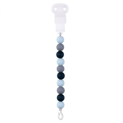 Attache-sucette clipsable en silicone - Bleu marine