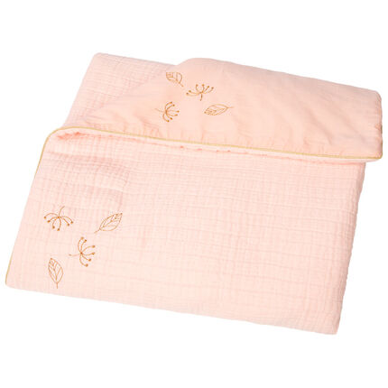 Edredon 125x80 cm Natural cocoon rose clair