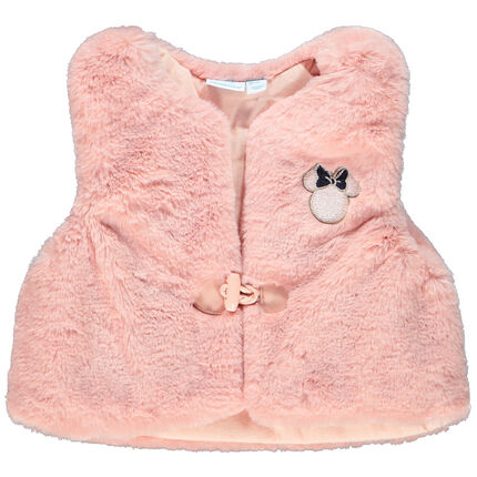 Gilet sans manches motif Minnie Disney pour bébé fille 23 mois rose foncé