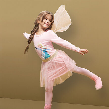 Pyjama déguisement 4 pièces La Reine des neiges Disney 2 ans rose clair