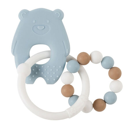 Anneau de dentition en silicone - Ours Bleu