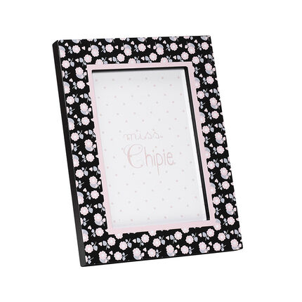 Cadre photo fleurs 21x27 cm - Miss Fleur de Lune bleu/rose