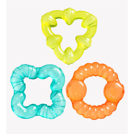 Lot de 3 anneaux de dentition réfrigérés bleu
