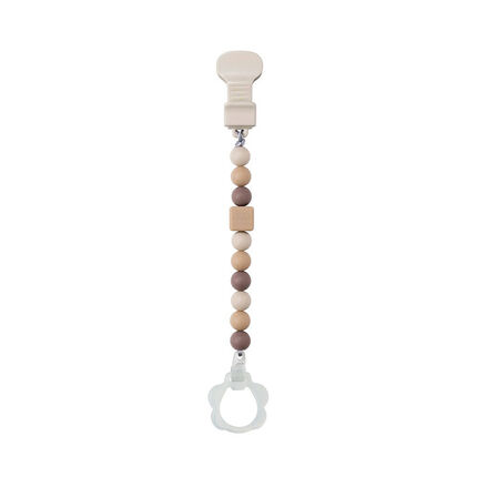 Attache-sucette avec clip ajustable Lapidou – Stone marron