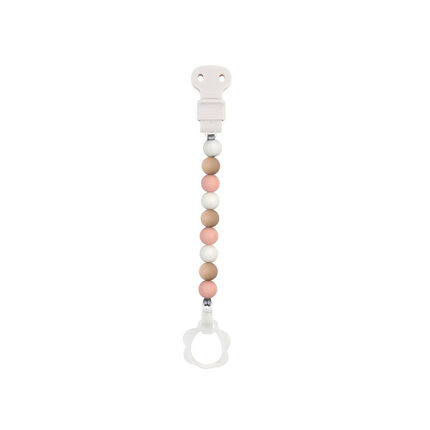 Attache-sucette clipsable en silicone - Rose