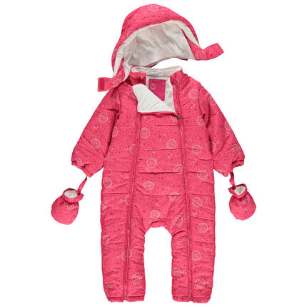 Combi-pilote de ski Smiley Baby 6 mois rose foncé