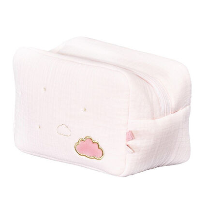 Trousse de toilette - Lily Poudrée rose/blanc