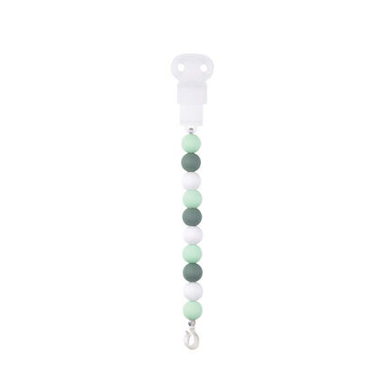 Attacahe sucette en silicone - Menthe/Blanc vert
