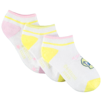 Lot de 3 paires de chaussettes courtes Titi Looney Tunes pour enfant fille 23-26 blanc