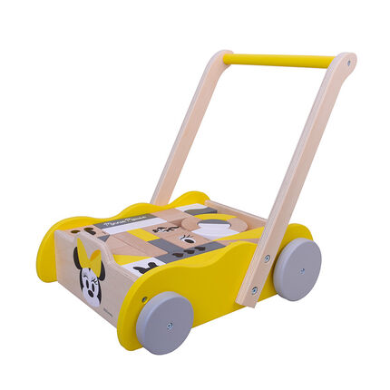 Poussepousse en bois Minnie jaune