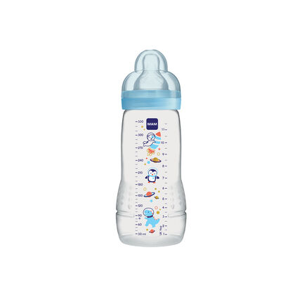 Biberon 2ème âge décoré 330 ml 6m+ - Bleu