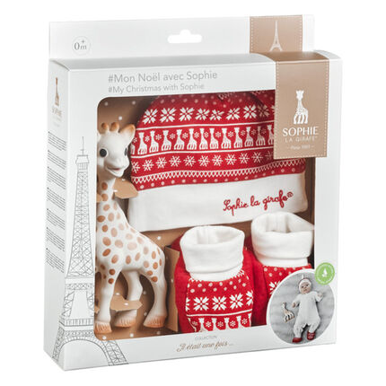 Coffret Mon Noël avec Sophie la Girafe blanc