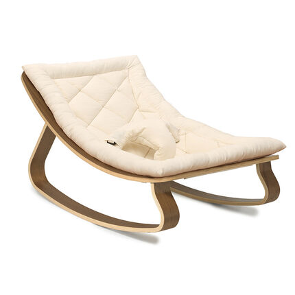 Transat Levo en bois de Noyer – Assise Organic White ecru