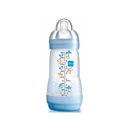 Biberon anti-colique tétine débit 2 0-6 mois 260 ml – Bleu